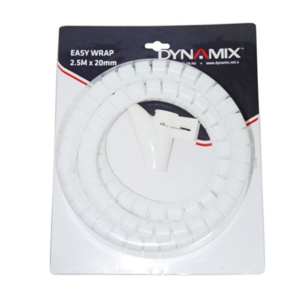 Picture of 2.5mx20mm Easy Wrap - Cable Management Solution Blister Retail Packaging White