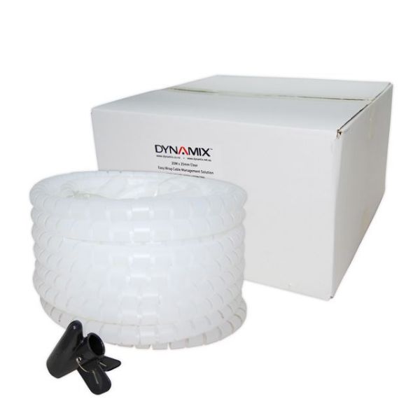 Picture of DYNAMIX 20mx25mm Easy Wrap - Cable Management Solution Bulk Packed Colour Clear Inclu