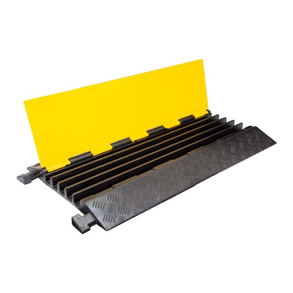 Picture of 5-Channel Floor Cable Protector Heavy Duty w/ Installation Lid.