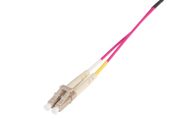 Picture of 20M 50u LC/LC OM4 Fibre Lead Duplex Multimode Raspberry Pink LSZH Jacket
