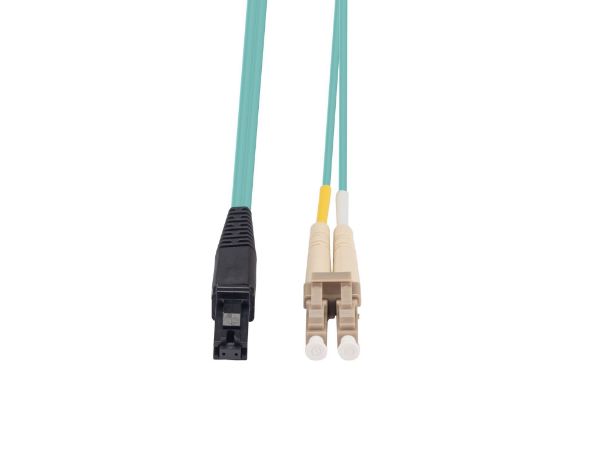 Picture of 2M 50u LC/MT-RJ OM3 Fibre Lead Duplex Multimode Aqua LSZH Jacket