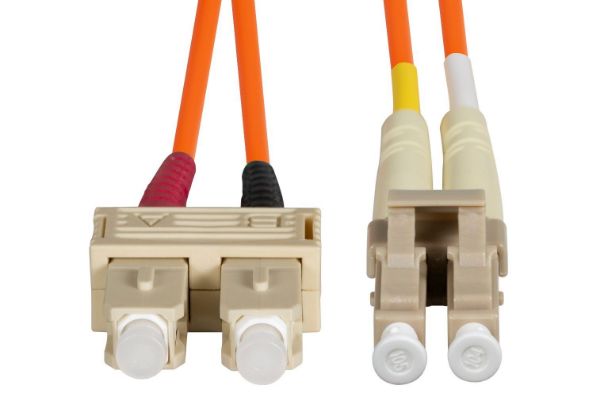 Picture of 2M 62.5u LC/SC OM1 Fibre Lead Duplex Multimode Orange LSZH Jacket