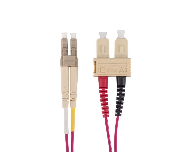 Picture of 20M 50u LC/SC OM4 Fibre Lead Duplex Multimode Raspberry Pink LSZH Jacket