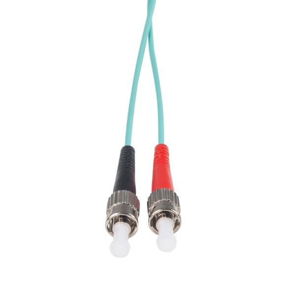 Picture of 2M 50u LC/ST OM3 Fibre Lead Duplex Multimode Aqua LSZH Jacket