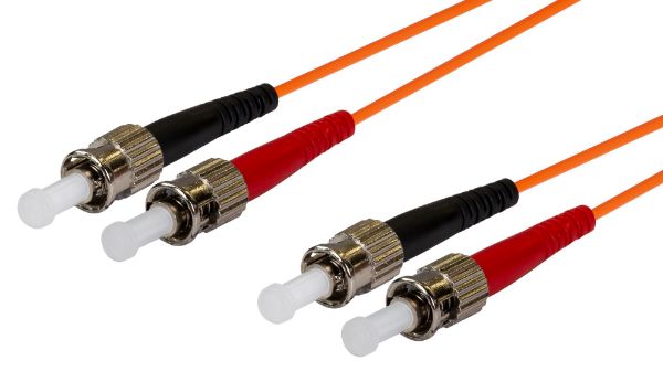 Picture of 1M 62.5u ST/ST OM1 Fibre Lead Duplex Multimode Orange LSZH Jacket