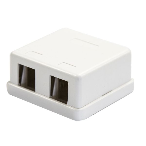 Picture of 2 Port Unloaded Keystone Wall Mount Enclosure Dims: 60x60x30mm