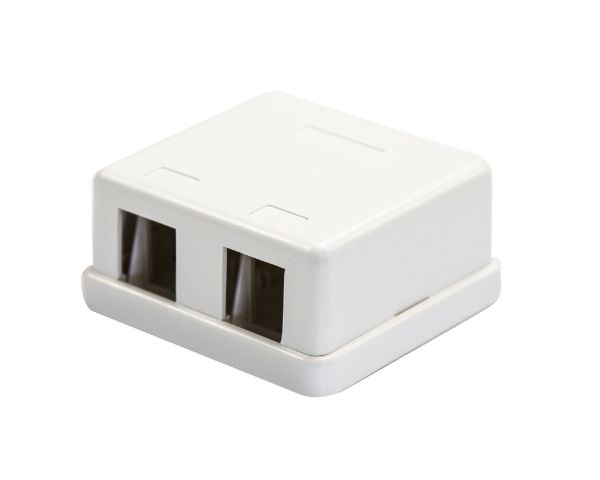 Picture of 2 Port Unloaded Keystone Wall Mount Enclosure Dims: 60x60x30mm
