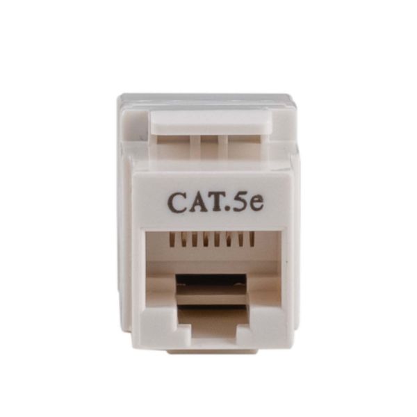 Picture of Cat5e Keystone RJ45 Jack f110 Face Plate. T568A/T568B Wiring 180 White colour.