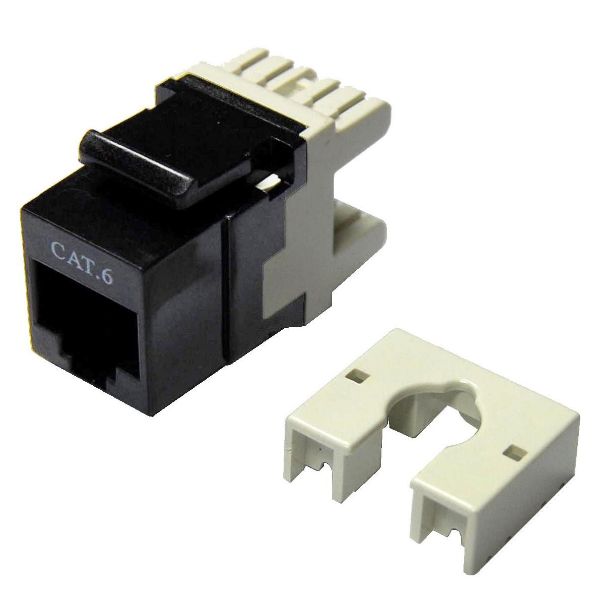 Picture of Cat6 Keystone RJ45 Jack 110 Face Plate . T568A/T568B Wiring. 180 Slimline Jack.