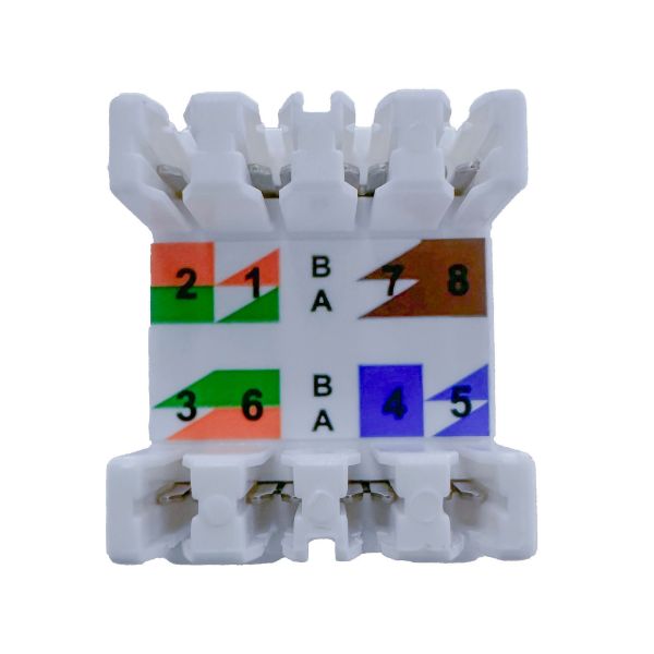 Picture of Cat6 UTP Keystone RJ45 Slimline Jack. T568A/B Wiring. 180 Jack