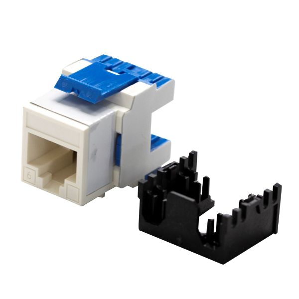 Picture of Cat6 180 Unshielded Keystone Jack Dual IDC White