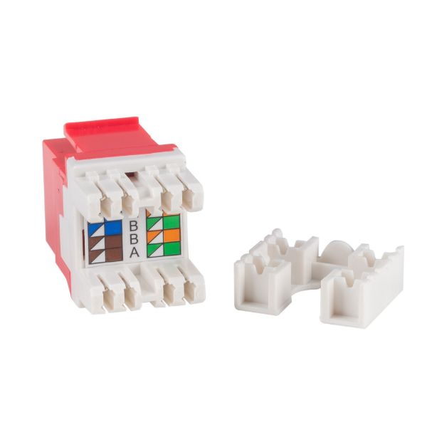 Picture of Cat6 Res Keystone RJ45 Jack for 110 Face Plate T568A/T568B Wiring 180 Slimline Jack