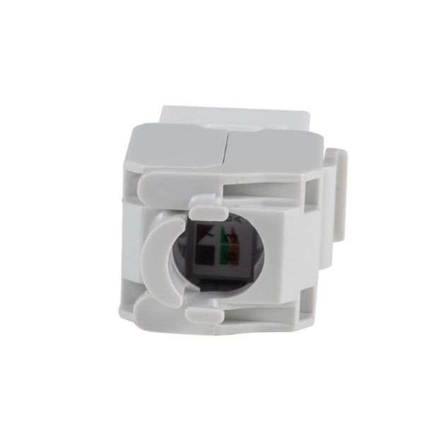 Picture of Cat6 UTP Keystone Slimline Tooless & Punch Down Compatible Jack White