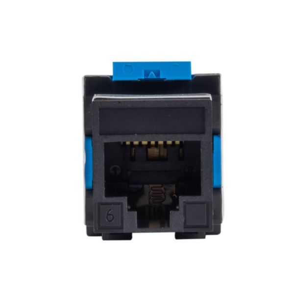 Picture of Cat6A 180 Unshielded Keystone Jack Dual IDC Colour Black