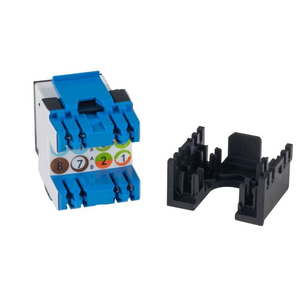 Picture of Cat6A 180 Unshielded Keystone Jack Dual IDC Colour Black