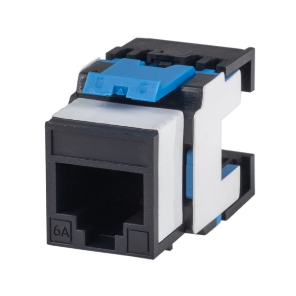 Picture of Cat6A 180 Unshielded Keystone Jack Dual IDC Colour Black