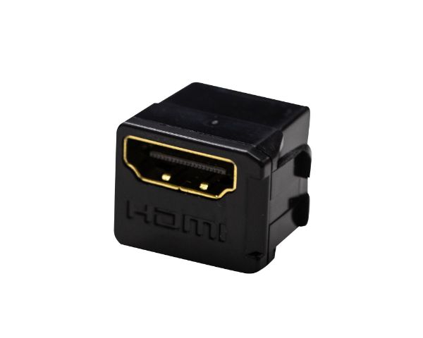 Picture of HDMI 2.0 Keystone Coupler Length 19.2mm Gold Plated Black