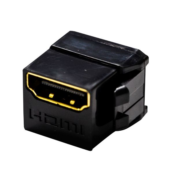 Picture of HDMI 2.0 Keystone Coupler Length 19.2mm Gold Plated Black