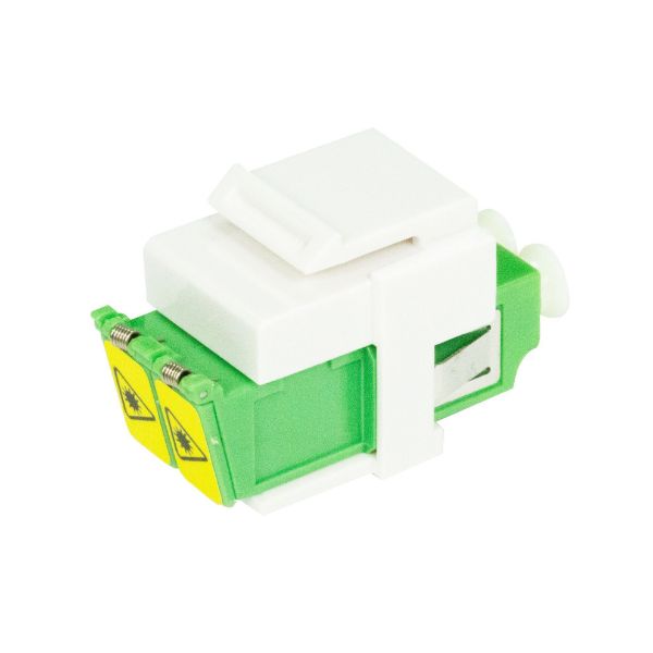 Picture of LCDuplex Singlemode Slimline Keystone Shuttered Face Plate Adapter