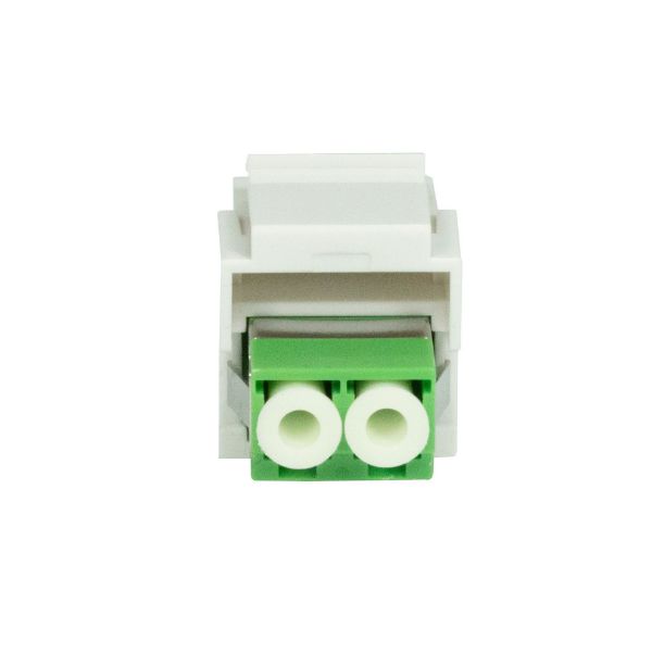 Picture of LCDuplex Singlemode Slimline Keystone Shuttered Face Plate Adapter