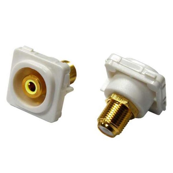 Picture of Yellow RCA to RCA Jack. Gold Plated