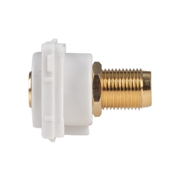 Picture of Yellow RCA to F Connector. Gold Plated