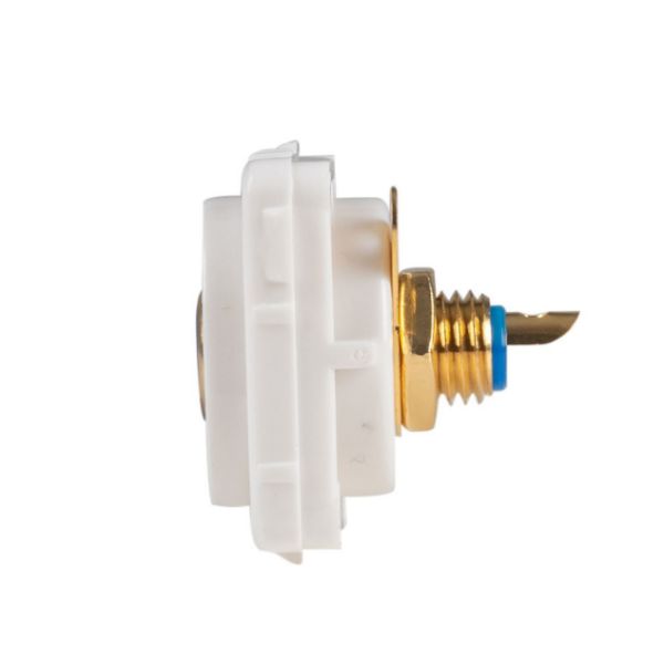 Picture of AMDEX Blue RCA to Solder Connector Gold Plated
