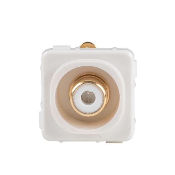 Picture of AMDEX White RCA to Solder Connector Gold Plated