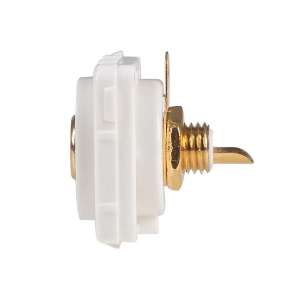 Picture of AMDEX White RCA to Solder Connector Gold Plated