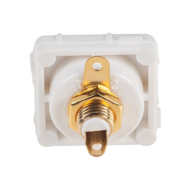 Picture of AMDEX White RCA to Solder Connector Gold Plated