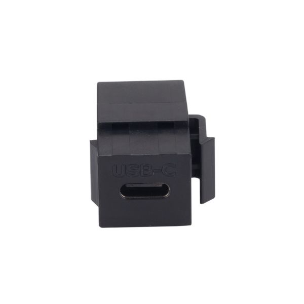 Picture of USB-C 3.1 Keystone Jack Female to Female Connectors Black