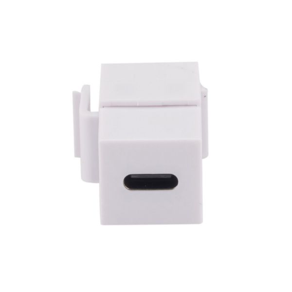 Picture of USB-C 3.1 Keystone Jack Female to Female Connectors White