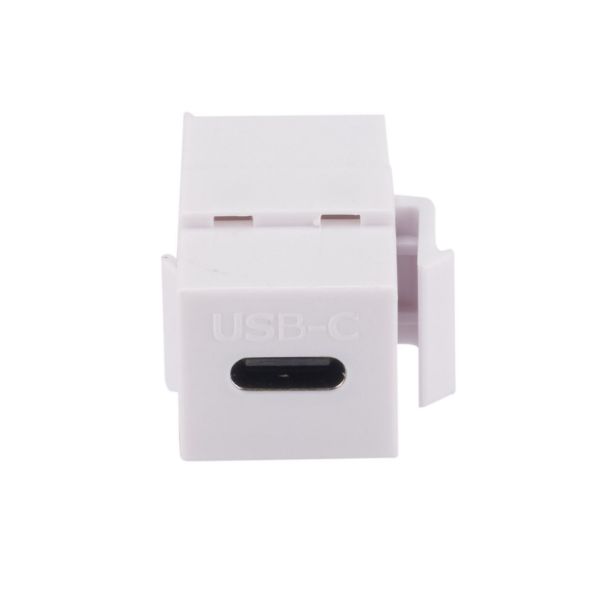 Picture of USB-C 3.1 Keystone Jack Female to Female Connectors White