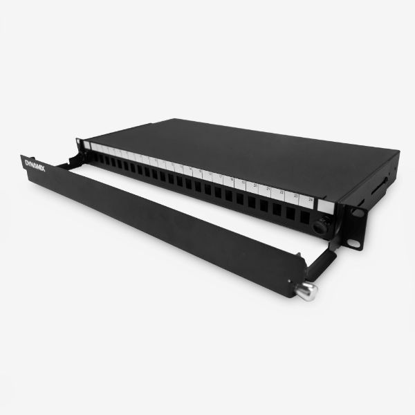 Picture of 19'' 1U Fibre Patch Panel Unloaded 24 Port LC Duplex Ball Bearing Sliding Drawer