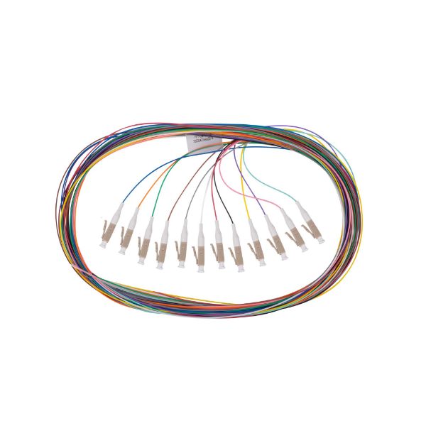 Picture of 2M LC Pigtail OM1 12x Pack Colour Coded 625/900um MM Fibre Tight Buffer LSZH Jacket