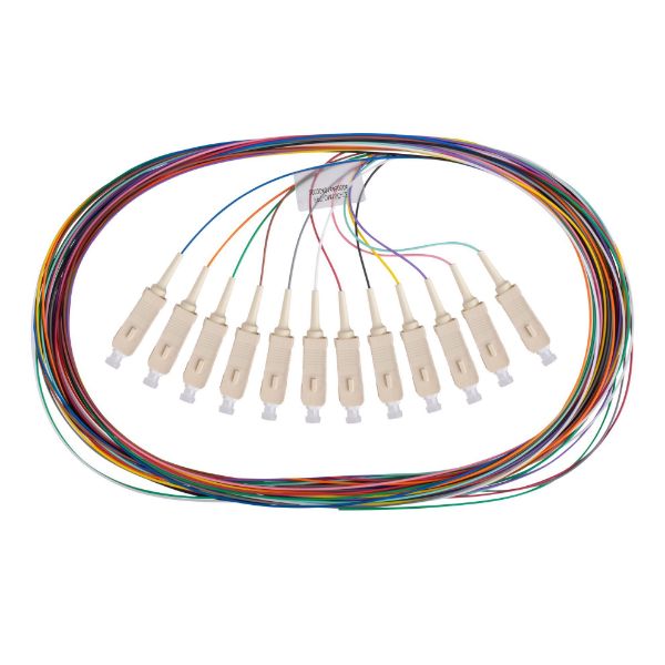 Picture of 2M SC Pigtail OM1 12x Pack Colour Coded 625/900um MM Fibre Tight Buffer LSZH Jacket