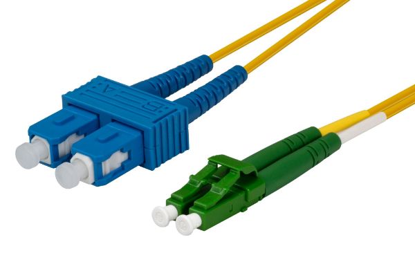 Picture of 2M 9u LC APC/SC Duplex Single G657A1 OS1/OS2 Compliant Bend Insensitive Fibre Ld Yell LSZH