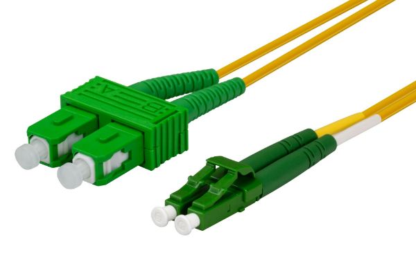 Picture of 1M 9u LC APC/SC Duplex Single G657A1 OS1/OS2 Compliant Bend Insensitive Fibre Ld Yell LSZH