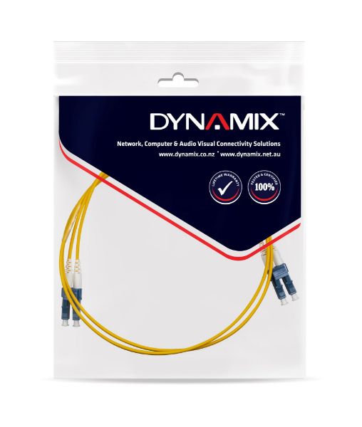 Picture of 7.5M 9u LC/LC Duplex Single Mo G657A1 OS1/OS2 Compliant Bend Insensitive Fibre Ld Yell LSZH