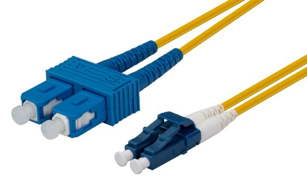 Picture of 5M 9u LC/SC Duplex Sinlge Mode G657A1 OS1/OS2 Compliant Bend Insensitive Fibre Ld Yell LSZH