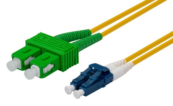 Picture of 2M SCAPC/LC Single mode G657A1 G657A1 OS1/OS2 Compliant Duplex Fibre Lead LSZH Yellow