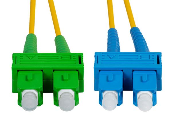 Picture of 1M SCAPC/SC SIngle mode G657A1 OS1/OS2 Compliant Duplex Fibre Lead LSZH Yellow