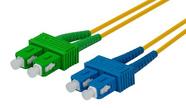 Picture of 10M SCAPC/SC SIngle mode G657A1 OS1/OS2 Compliant Duplex Fibre Lead LSZH Yellow