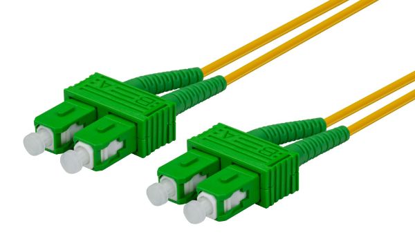 Picture of 2M 9u SC APC/SC Duplex Single G657A1 OS1/OS2 Compliant Bend Insensitive Fibre Ld Yell LSZH
