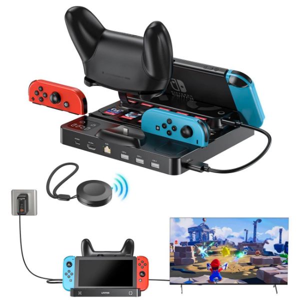 Picture of Switch Charging Station w/ Game Card Reader One-touch Game Switching