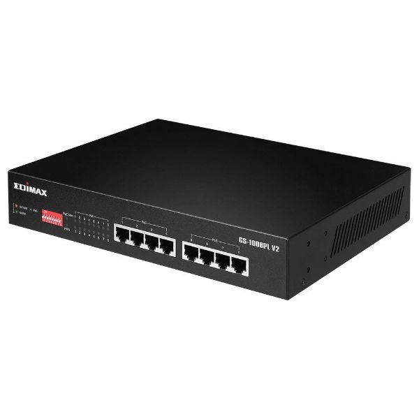 Picture of 8 Port Gigabit PoE+ Long Range Unmanaged Switch w/ DIP Switch Function