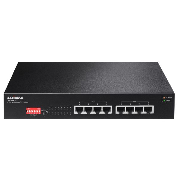 Picture of 8 Port 10/100/1000 Gigabit PoE+ Switch w/ DIP Switch