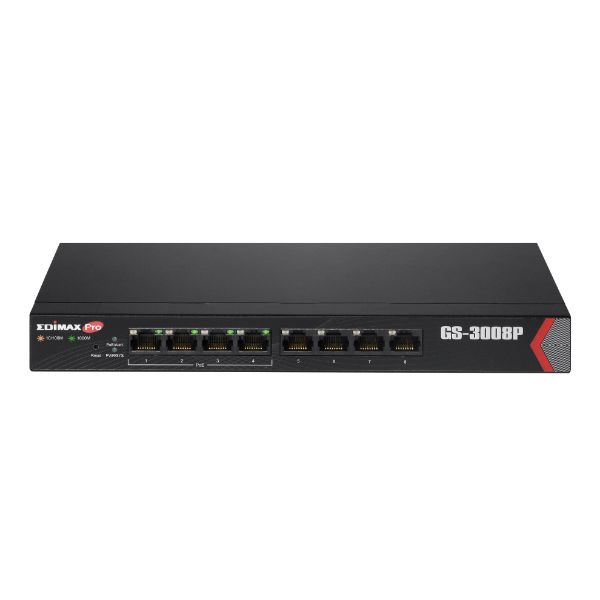 Picture of 8 Port Gigabit Web Managed Switch w/ 4 PoE+ Ports.