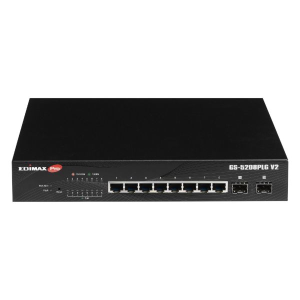 Picture of 10 Port Gigabit Long Range PoE+ Web Smart Switch 2 SFP Ports