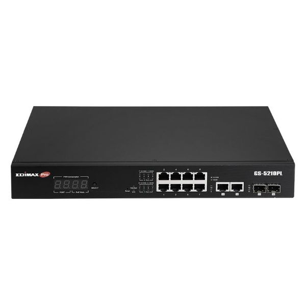 Picture of 12 Port Surveillance Long Range Gigabit PoE+ Web Smart Switch